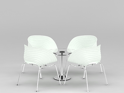 公司休闲桌椅模型3d模型