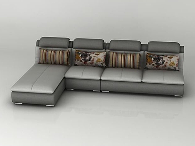 简约转角沙发模型3d模型