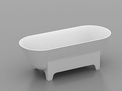 独立浴缸模型