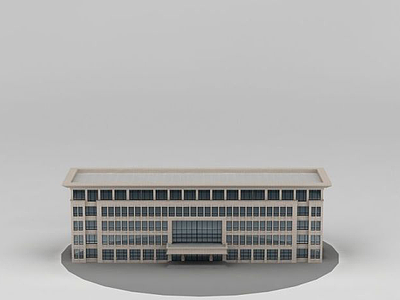 3d5层现代办公楼模型
