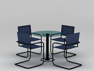 洽谈桌椅模型3d模型