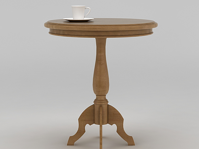 原木休闲桌子模型3d模型