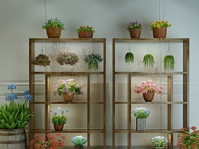 花架植物花盆3d模型