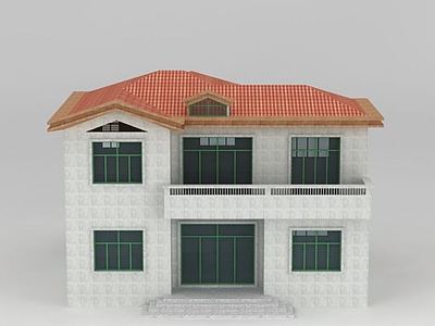 3d简易别墅免费模型