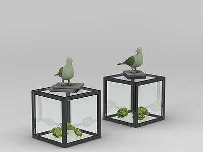 小鸟摆件模型3d模型