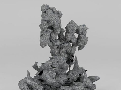 太湖石模型3d模型
