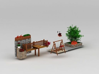 庭院模型3d模型