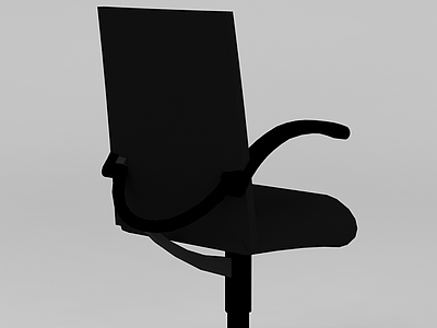3d黑色办公转椅免费模型