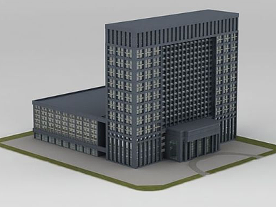 3d酒店建筑模型