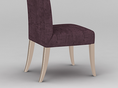 紫色欧式餐椅模型3d模型