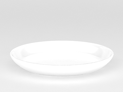 3d白色陶瓷盘免费模型