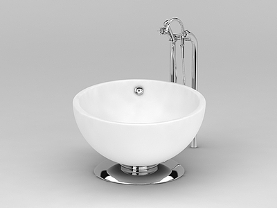 圆形洗手台盆模型3d模型