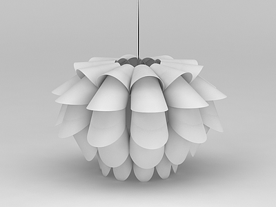 创意白色吊灯模型3d模型