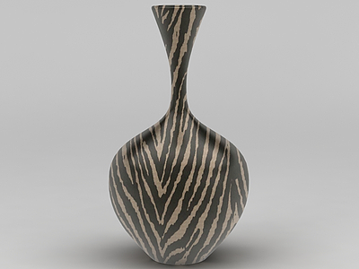 个性花纹花瓶模型3d模型