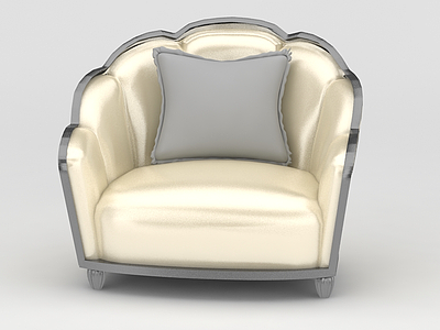 休闲软包沙发椅模型3d模型