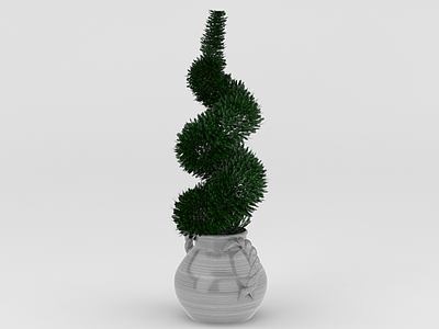 花瓶绿植装饰模型3d模型