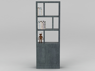 灰色隔断柜模型3d模型