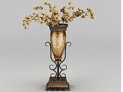 3d古典欧式花瓶免费模型