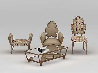 3d现代创意欧式单椅模型