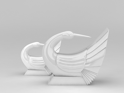 3d陶瓷鸟摆件免费模型