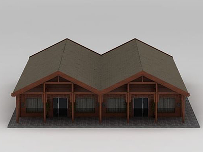 3d木屋房子模型
