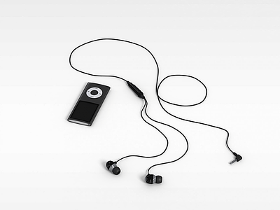 MP3和耳机模型3d模型