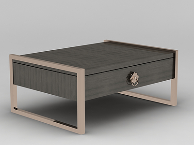 床头矮柜模型3d模型