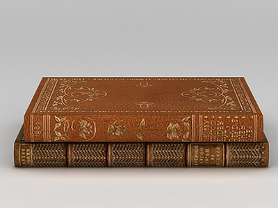 欧式古典书籍模型3d模型