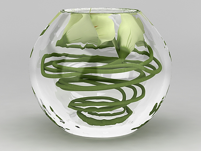 3d玻璃花瓶装饰品免费模型