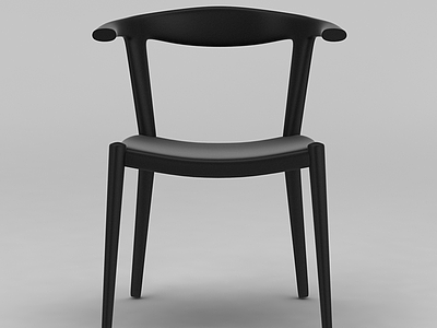 时尚现代实木单椅模型3d模型