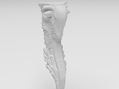 3d法式雕花构件模型