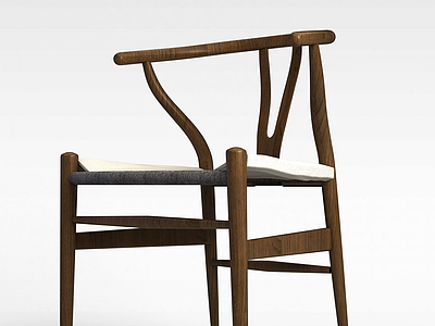 3d现代木质单椅模型