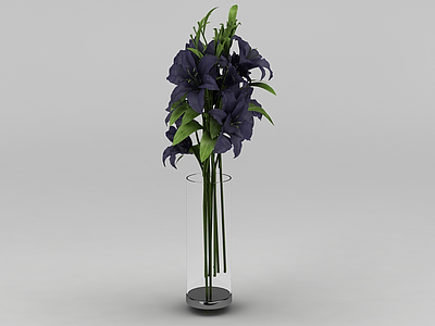 3d鲜花花瓶装饰免费模型