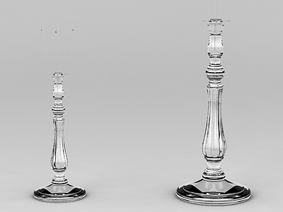 水晶烛台模型