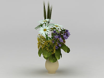 3d仿真装饰花卉免费模型
