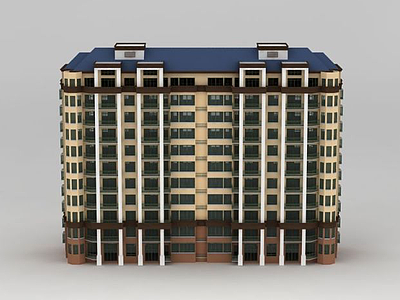 小高层住宅楼模型3d模型