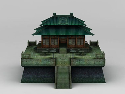 游戏场景古代建筑模型