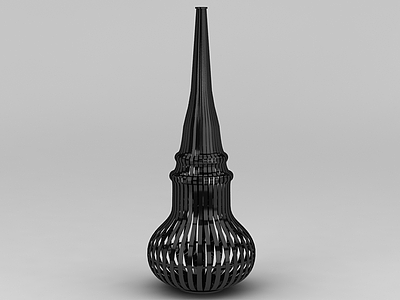 铁艺葫芦形花瓶摆件模型3d模型