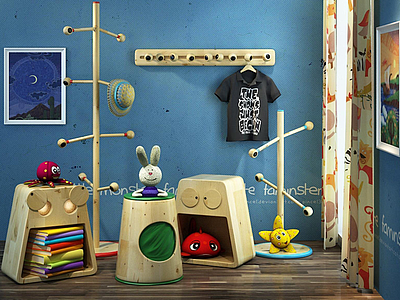 创意现代儿童家具模型3d模型