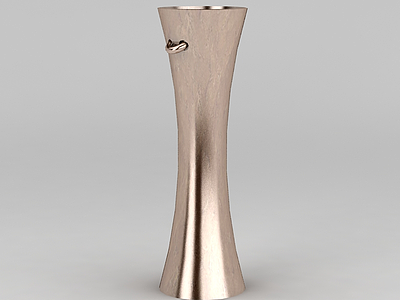 3d香槟色金属花瓶免费模型