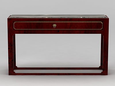 3d新中式红木边柜模型