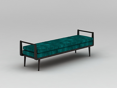 现代简约床尾凳模型3d模型