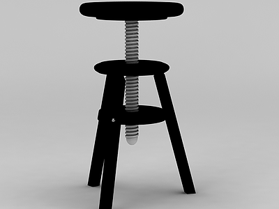 loft风螺丝钉高脚凳模型3d模型