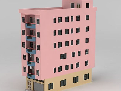 3d6层小公寓模型