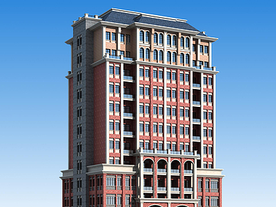 3d现代商业楼模型