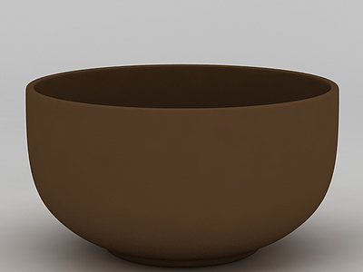 咖啡色碗模型3d模型