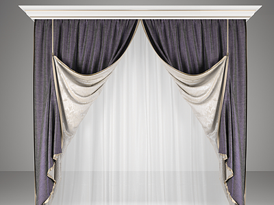 卧室遮阳窗帘模型3d模型