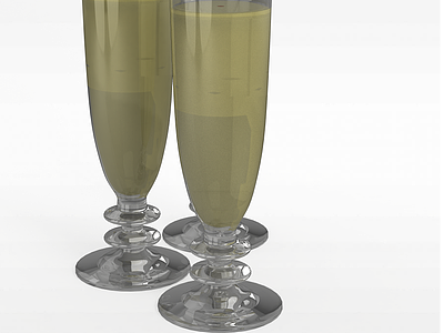 3d香槟杯模型