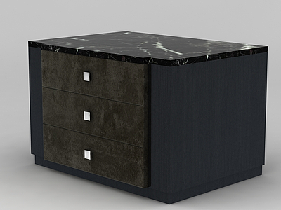 大理石床头柜模型3d模型