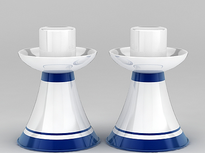 3d陶瓷烛台模型